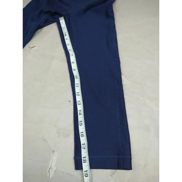 Under Armour Heat Gear Womens Compression Pants Sz Small Navy Stretch Yoga - Picture 3 of 8